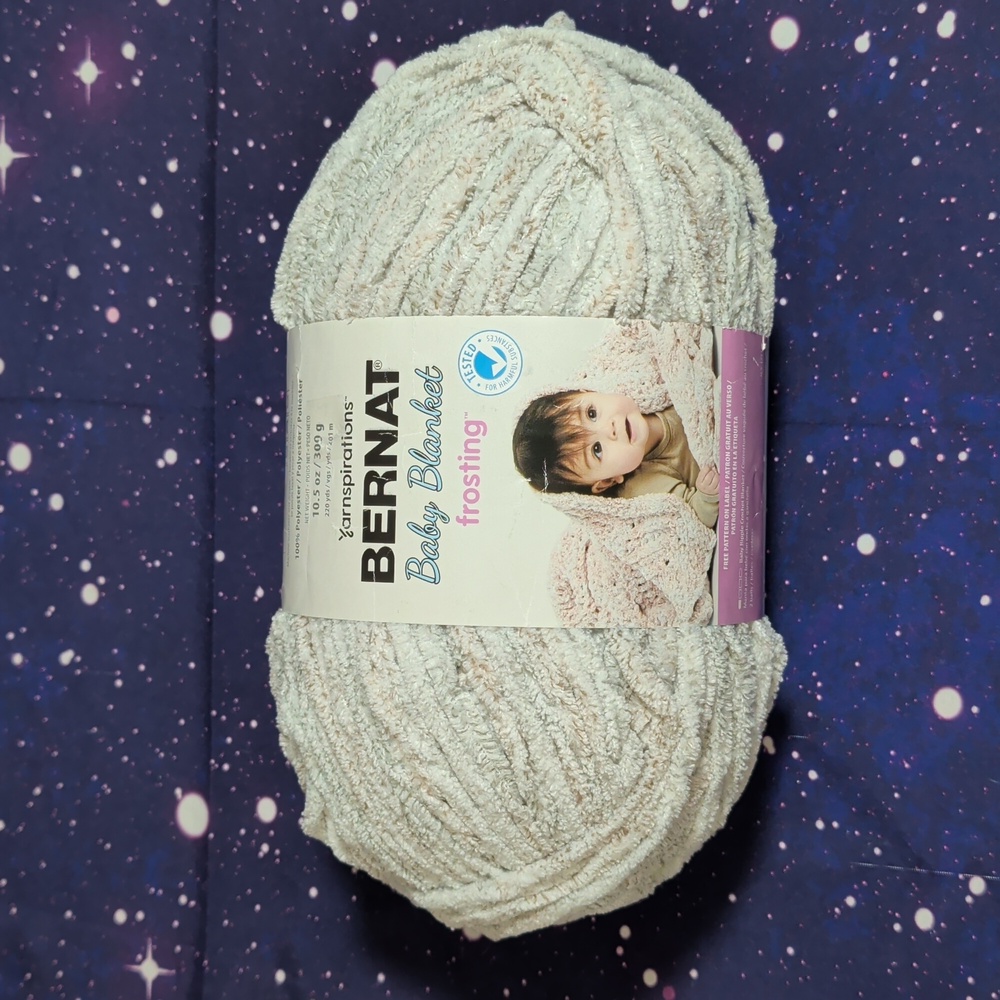 2 Brand New Skeins Bernat Baby Blanket Frosting Yarn SUNDAY TIMES & GOLDEN HOUR - Picture 4 of 10